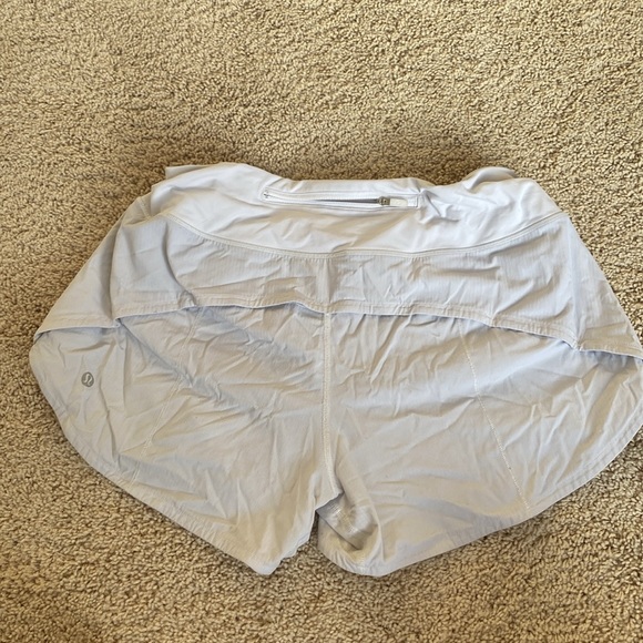 White Speed Up Lululemon Shorts - Picture 2 of 3